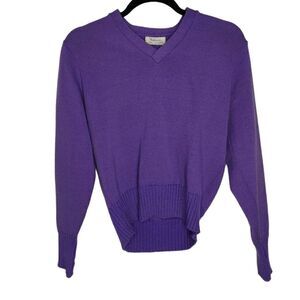 Vintage Y2K Criterion Class Purple Sweater 100% Virgin Wool